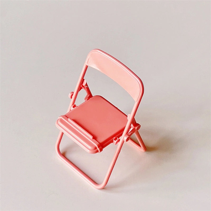 Mini Folding Chair Phone Holder Cute Desktop Stand Creative Lazy Person Mobile Bracket|手机配件