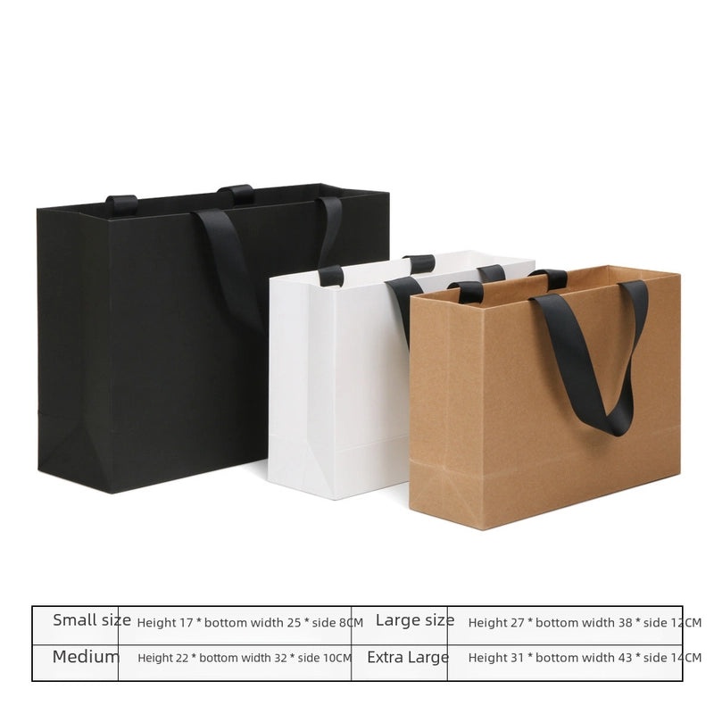 Blank Kraft Paper Handbag with Thread Rope for Custom Printing | Promotional Paper Bags