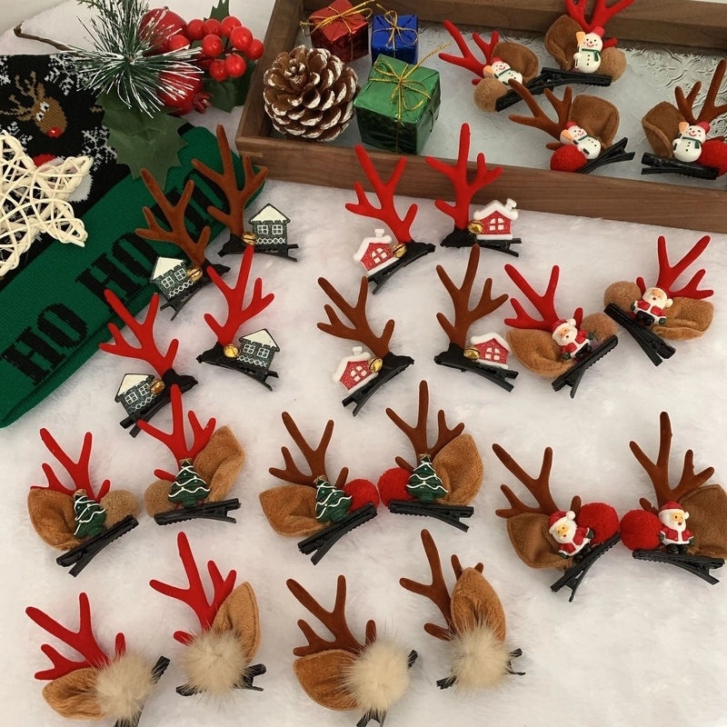 Festive Reindeer Antler Hair Clip for Daily Wear|Hair Accessories