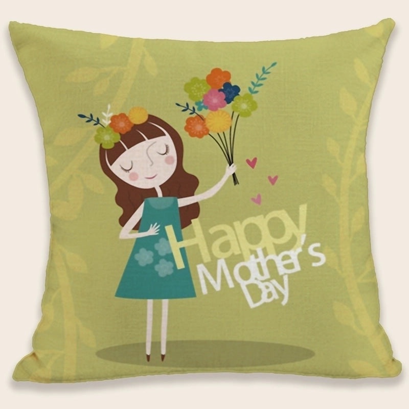 Mama Letter Plush Pillow Cases Minimalist Classic Style Soft Cushion Covers|Home Decor Pillows