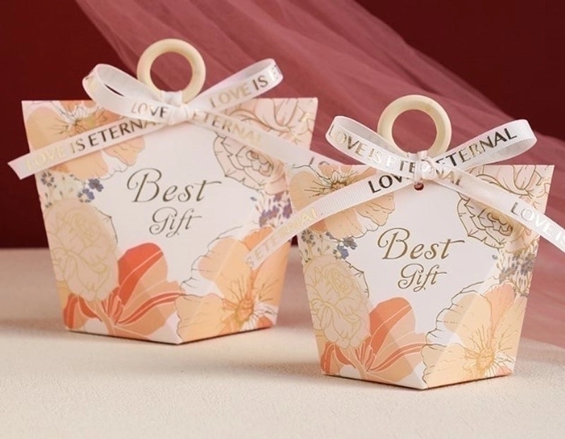Floral Letter Paper Gift Bags for Wedding Banquets|Wedding Accessories