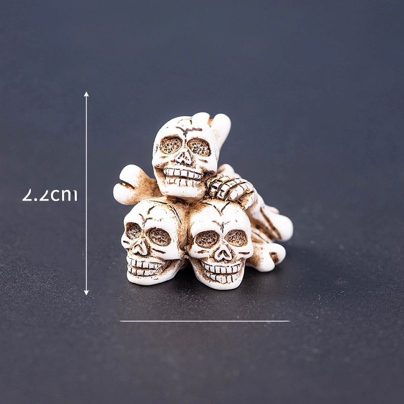 Halloween Mini Resin Skull & Mummy Ornaments Ghost Decorations for Home Desktop Creative Horror Festival|Halloween Decorations