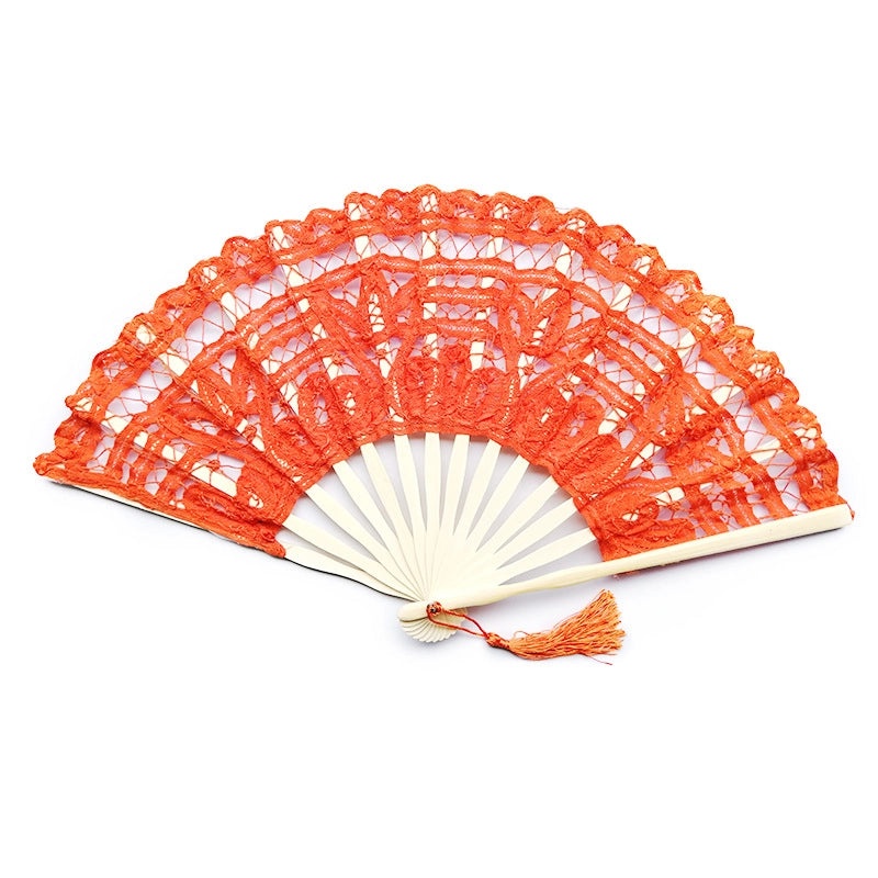 Vintage Bamboo Lace Folding Hand Fan 1 Piece|Accessories & Fashion