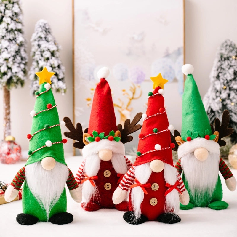 Christmas Santa Claus Party Doll Table Decoration for Holiday Casual Festive Decor|Home & Garden > Holiday Decorations > Christmas Decorations