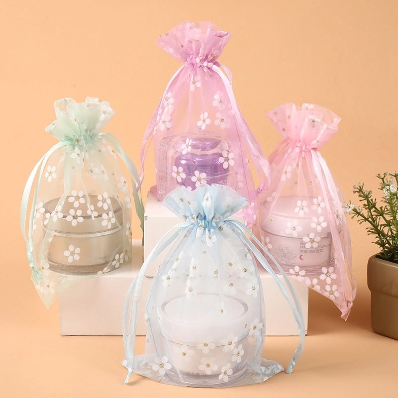 20 Pieces Elegant Organza Flower Gift Bags for Wedding Party Favor | Party Supplies & Gift Packaging