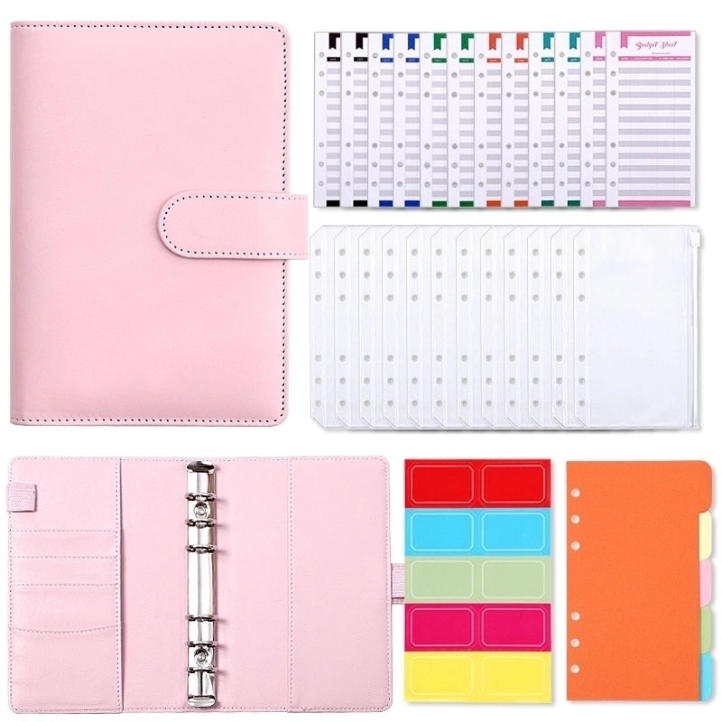 Creative Macaron A6 PU Refillable Loose-leaf Accounting Planner|Stationery & Office Supplies