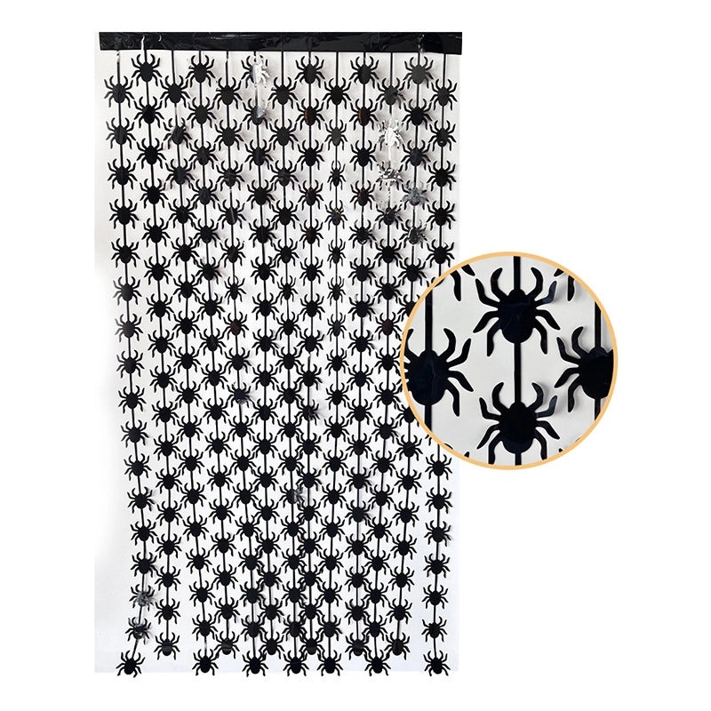 Halloween Skull Spider Rain Curtain Door Decoration | Party Supplies & Home Decor