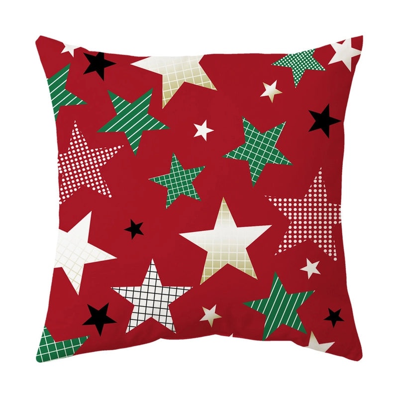Christmas Tree Santa Elk Holiday Polyester Pillow Covers|Home Decor Pillows