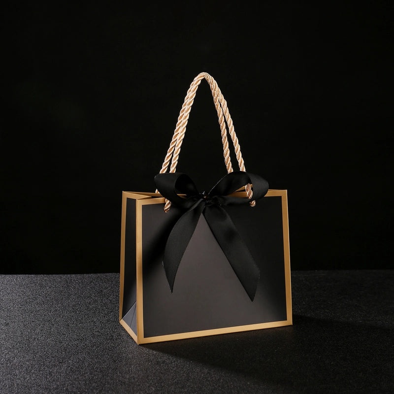 2 White Bow Knot Gift Bags for Wedding Engagement Holiday Party|Gift Bags and Wrapping Accessories