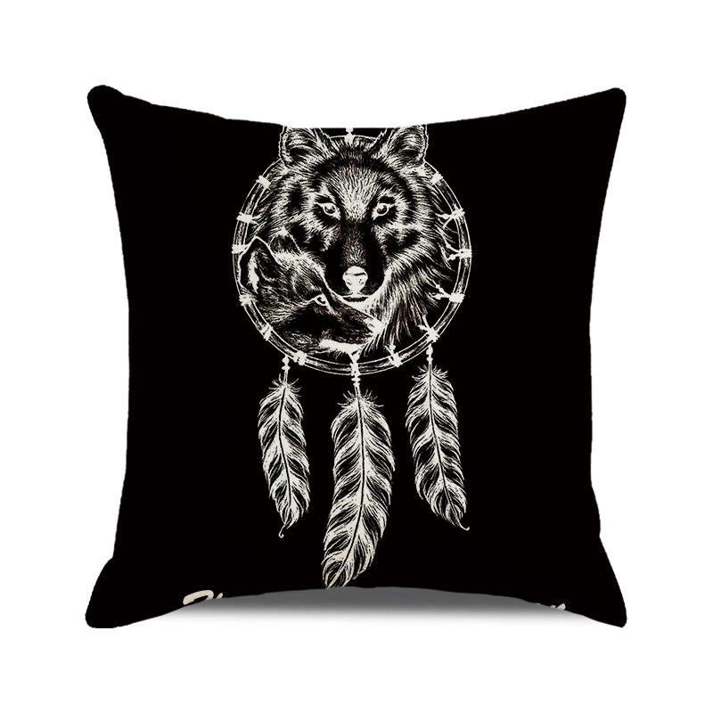 Halloween Skull Cotton Pillow Covers Retro Punk Style for Couch Sofa Decor|Home Decor & Pillows