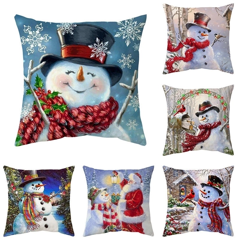 Adorable Snowman Plush Cushion Covers|Home Decor Pillows