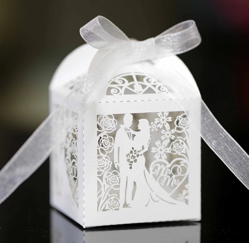 Elegant Floral Bow Knot Paper Gift Bags for Wedding Banquets | Wedding Supplies