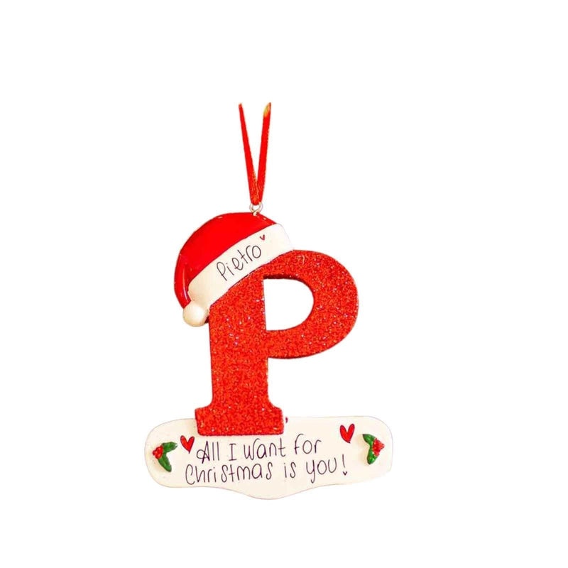 26 English Letters Car Pendant Christmas Tree Ornament for Home Decoration|Car Accessories