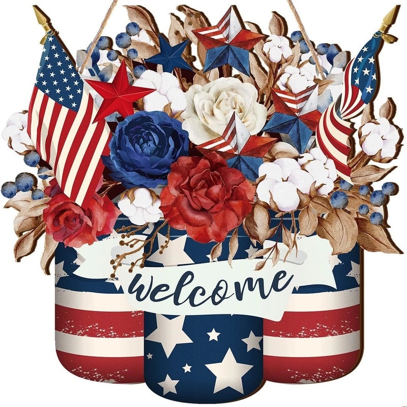 Retro American Flag Wooden Decor for Independence Day|Home Decor