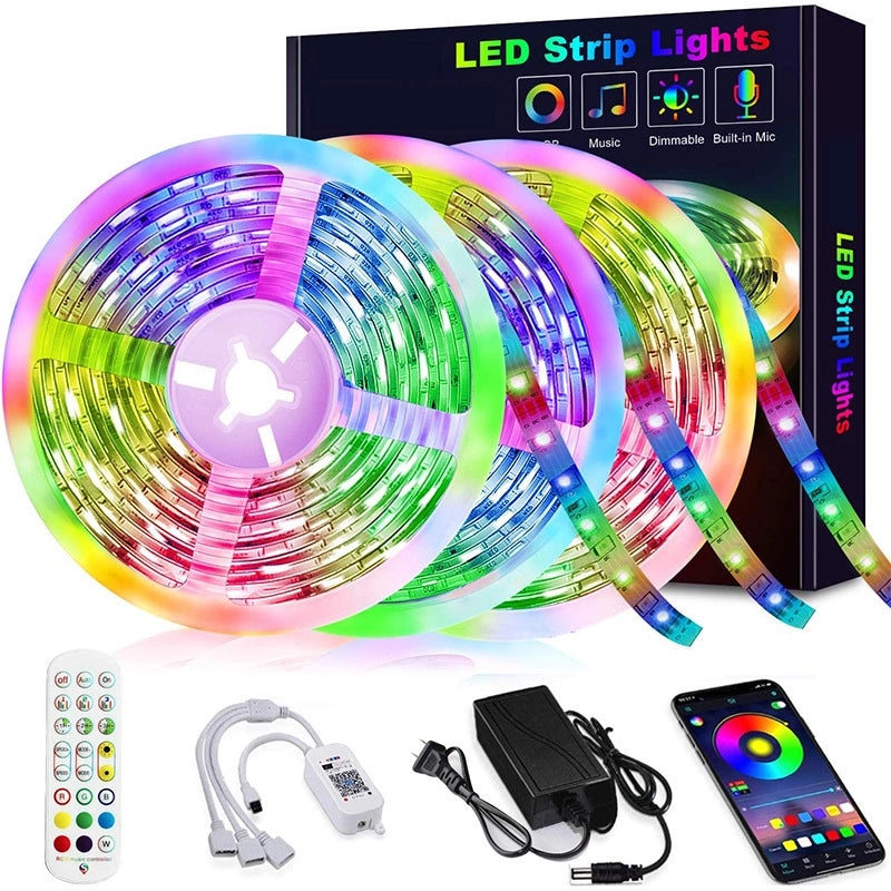 Casual Solid Color Synthetic Indoor LED Strip Lights|Home Decor Lighting