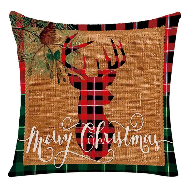Cozy Letter Snowman and Elk Pattern Chemical Fiber Pillow Covers|Home Decor Pillows