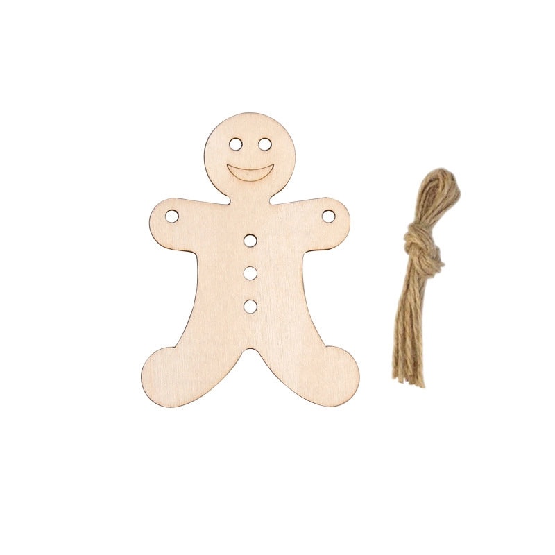 Wooden Christmas Tree Pendant Ornament Creative Carving Home Decoration Supplies|Christmas Decorations