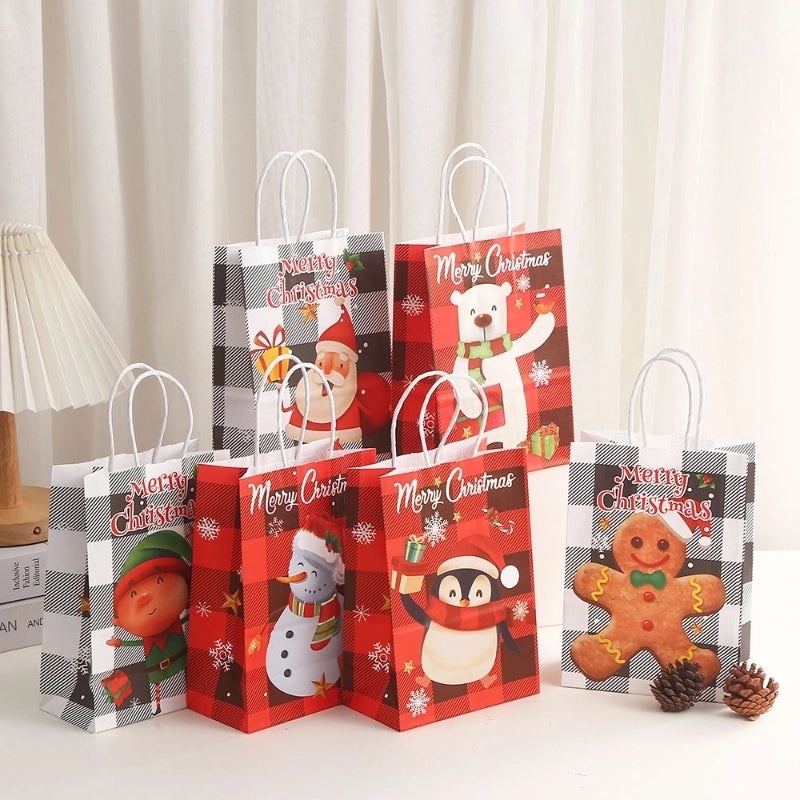 Christmas Nordic Santa Claus Gingerbread Snowman Gift Bags for Christmas Party Wrapping|Christmas Party Supplies