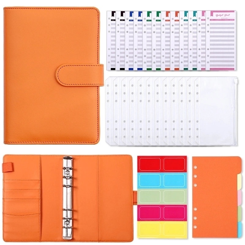Creative Macaron A6 PU Refillable Loose-leaf Accounting Planner|Stationery & Office Supplies