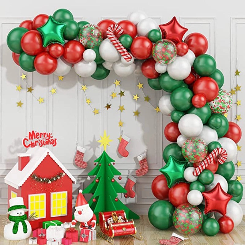 Minimalist Christmas Color Block Balloons in Aluminum Film for Holiday Decor|Christmas Decorations