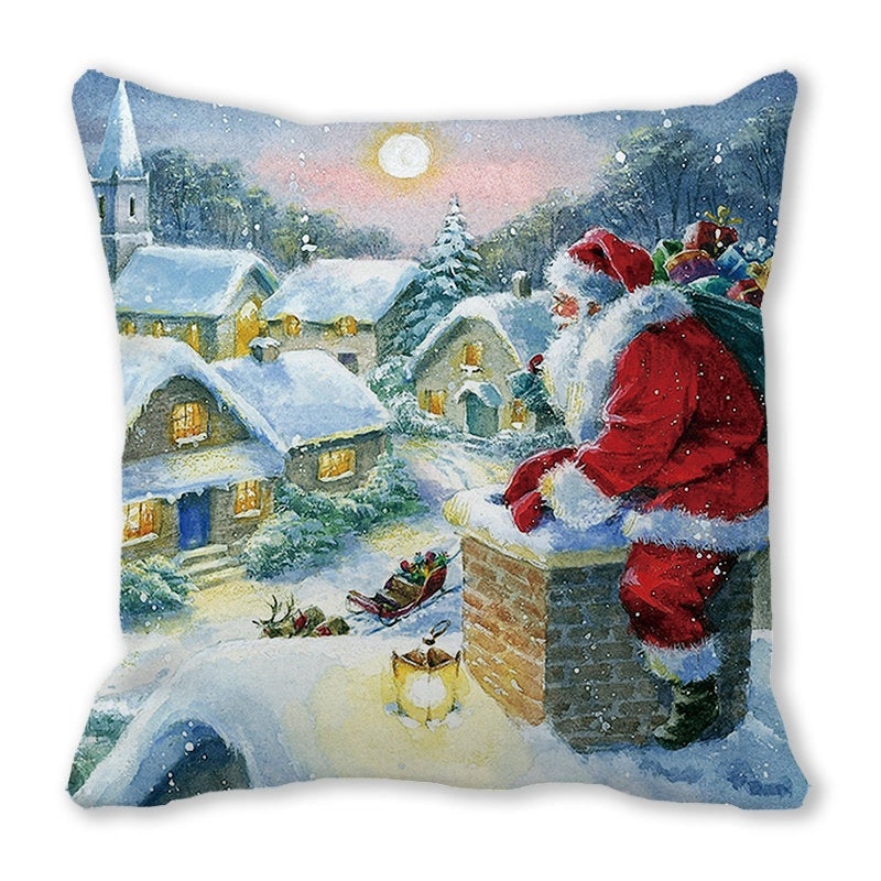 Festive Santa Pillow Covers for Couch Sofa Christmas Home Decor|Home Decor & Pillows