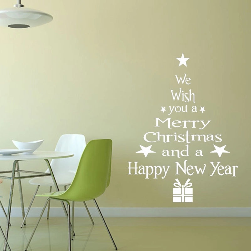 Christmas Vacation Letter Decorative PVC Wall Decal | Home Decor Wall Stickers