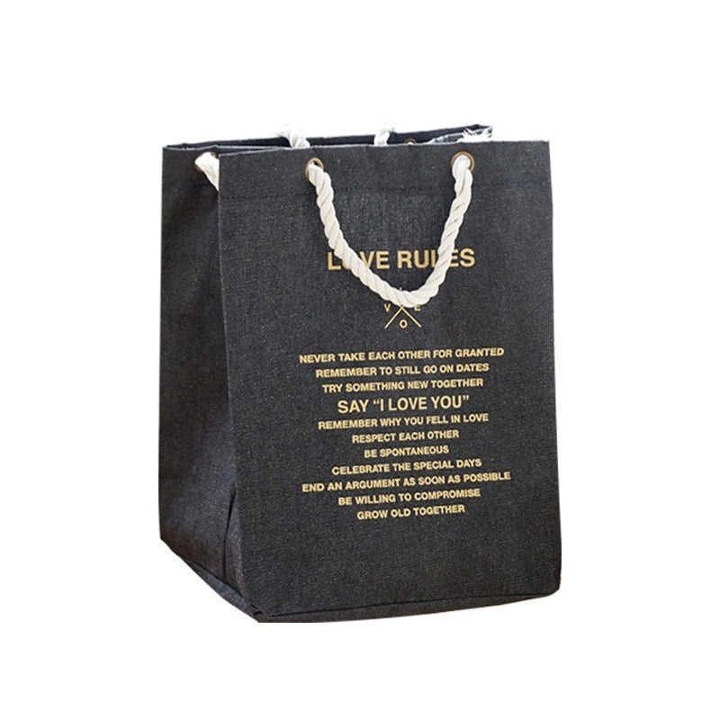 Cotton Rope Large Tote Bag with Printed Letters | Accessories & Bags