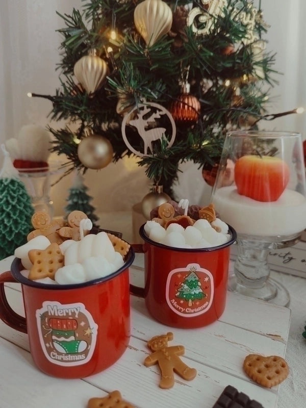 Festive Christmas Tree Scented Soy Wax Letter Candle | Home Fragrance