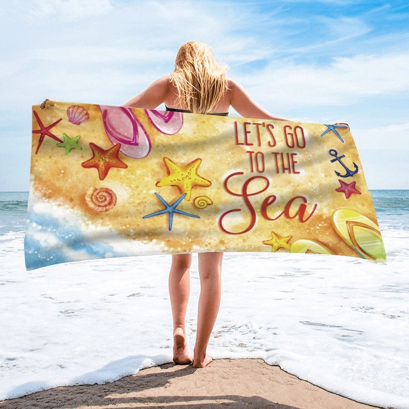 Custom Mermaid Tail Beach Towel Quick-Dry Absorbent Rectangular Round Bath Towel for Camping|Beach Towels