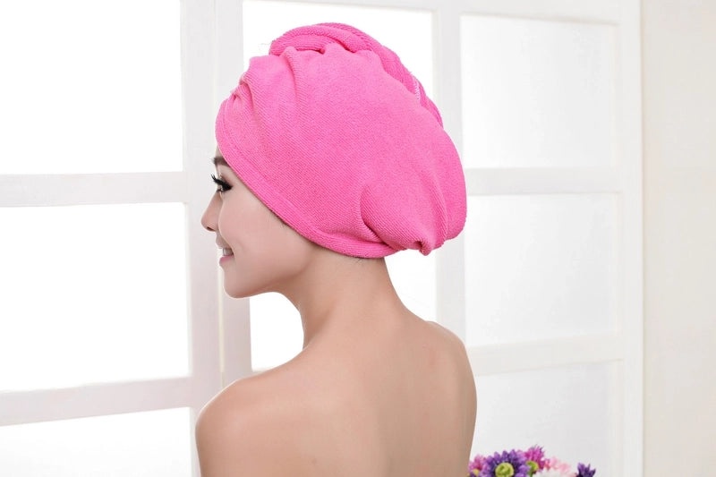 Solid Color Synthetic Fiber Hair Drying Cap for Quick Styling|Hair Care Accessories