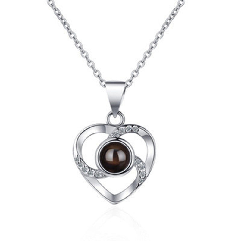 Sterling Silver Heart Gemstone Pendant Necklace | Jewelry & Accessories