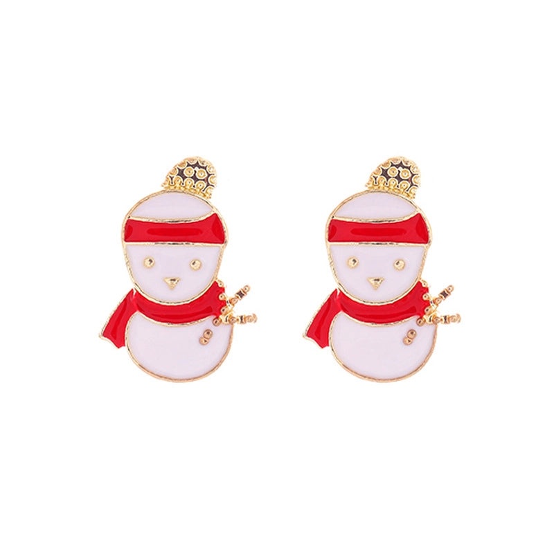 Christmas Cute Minimalist Alloy Christmas Tree Santa Claus Snowman Party Festival Decoration|Holiday Jewelry Accessories