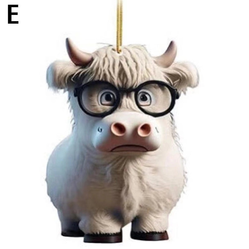 Christmas Minimalist Cattle Acrylic Pendant Necklace Birthday Festival Gift|Jewelry & Accessories