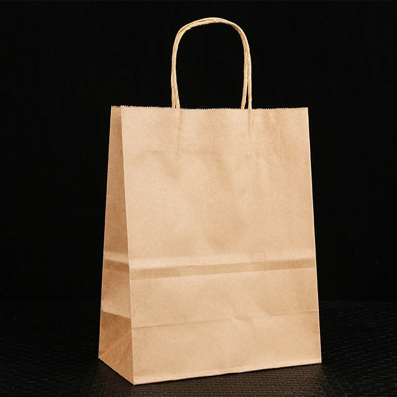 Handheld Kraft Paper Snack Bread Takeout Bags Custom Logo Printing Available|Packaging & Storage Bags