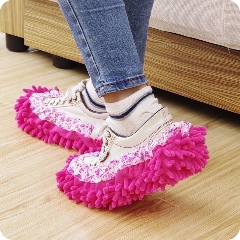 Chenille Loafer Mop Shoe Cover Removable Washable Floor Cleaning Slippers | Home Cleaning Accessories