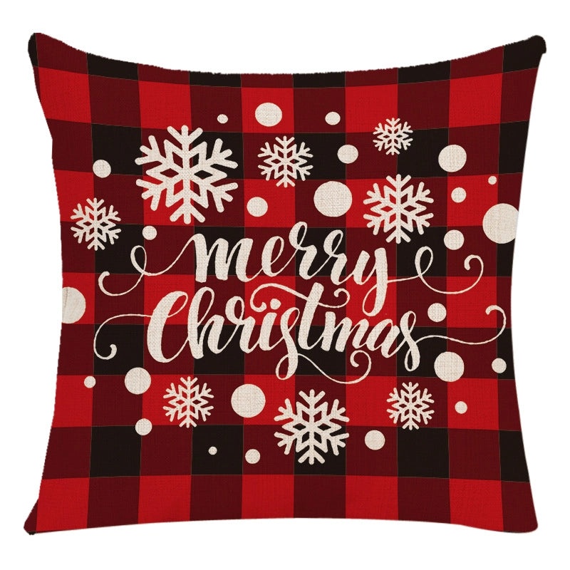 Cozy Letter Snowman and Elk Pattern Chemical Fiber Pillow Covers|Home Decor Pillows