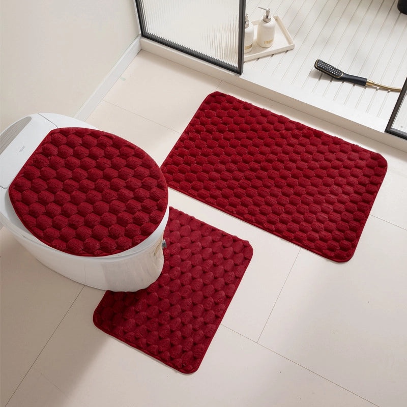 Casual Solid Color Polyester Bath Mat for Bathing|Home & Bath Accessories