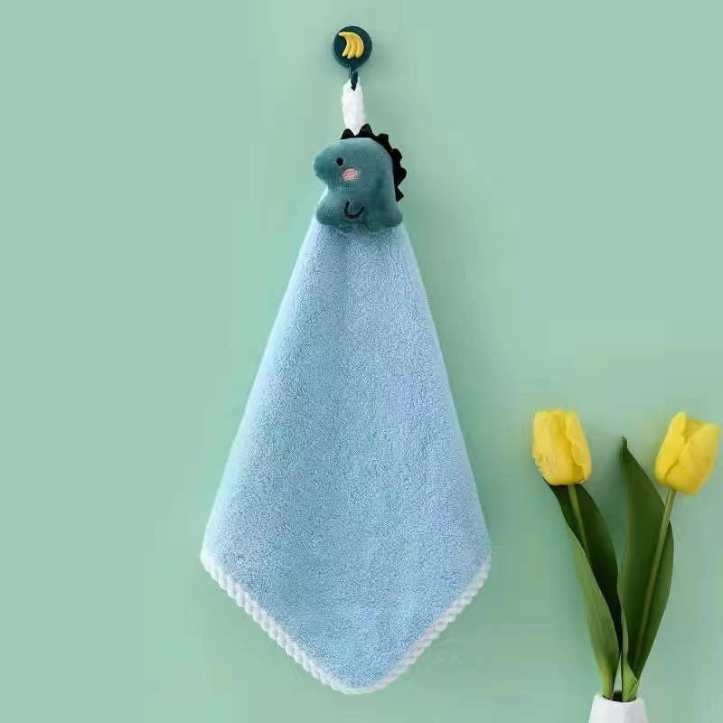 Cute Quick-Dry Hand Towel with Hanging Loop Thick Absorbent Lint-Free Cloth | Home & Kitchen Towels