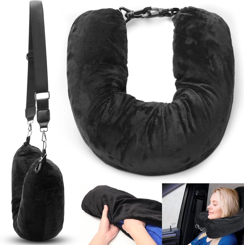Travel Neck Pillow with Padded Pillowcase | Travel Accessories