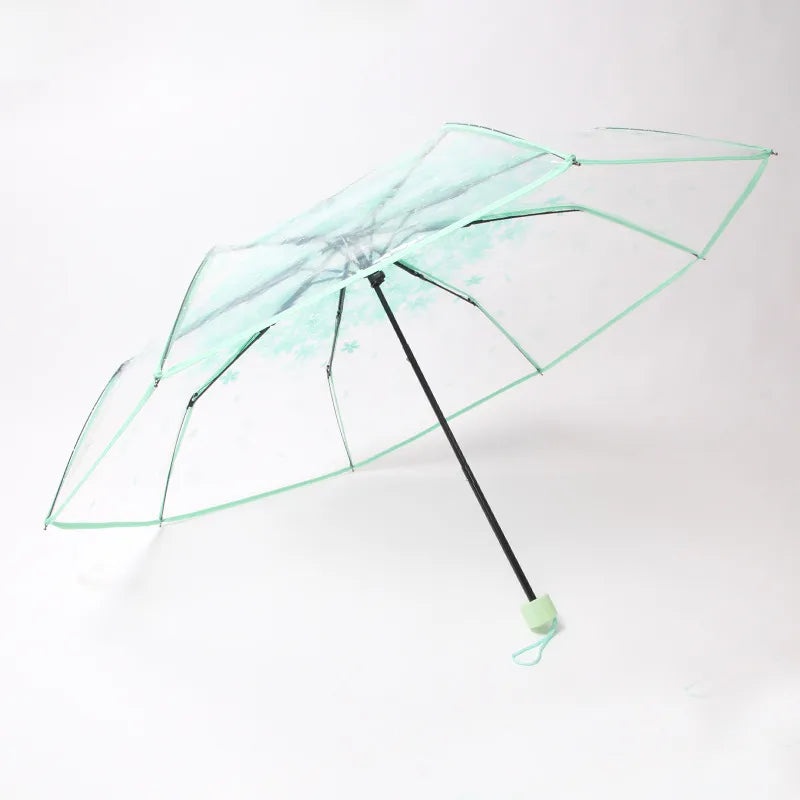 Cute Transparent Cartoon Umbrella Thickened Clear Student Rain Gear for Outdoor Photoshoot | Umbrellas & Rain Gear
