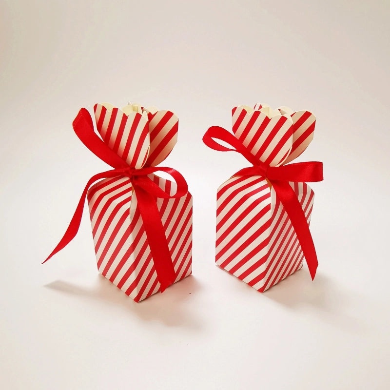 Christmas Wedding Season Stripe and Solid Color Party Gift Bags Wrapping Supplies | Gift Packaging