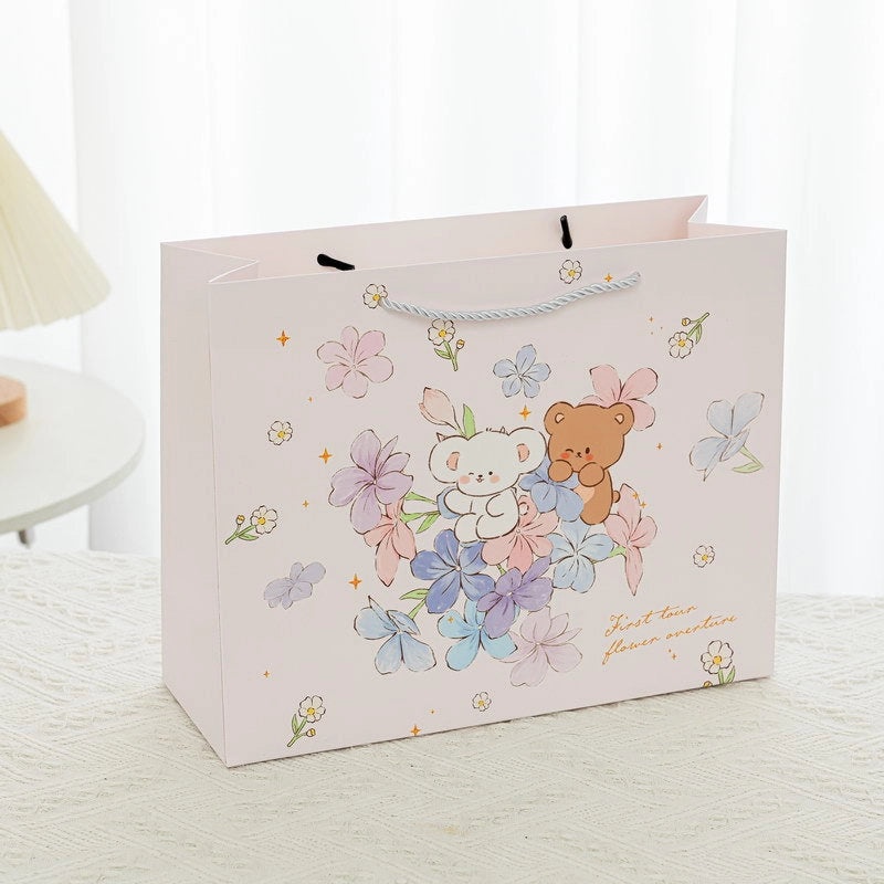 Adorable White Cartoon-Themed Cardboard for Casual Gift Wrapping|Gift Wrapping Supplies