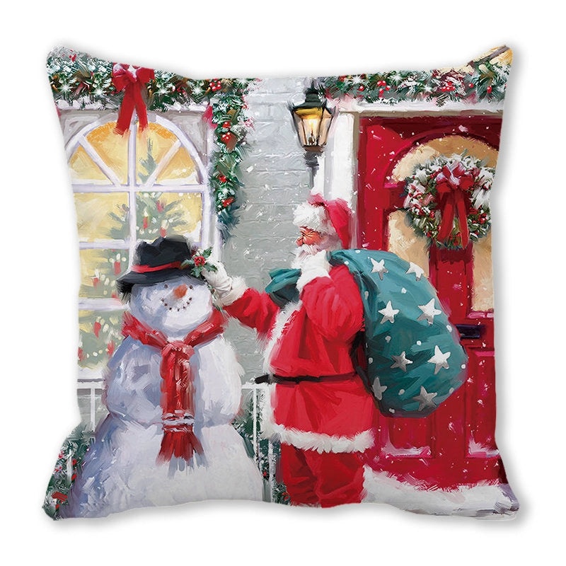 Festive Santa Pillow Covers for Couch Sofa Christmas Home Decor|Home Decor & Pillows