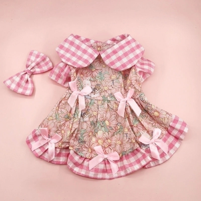 Cozy Plaid Bow Knot Pet Outfit|Pet Apparel and Accessories