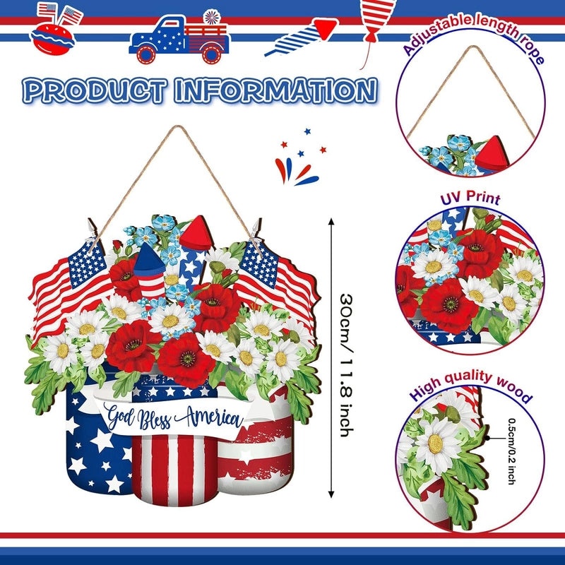 Retro American Flag Wooden Decor for Independence Day|Home Decor