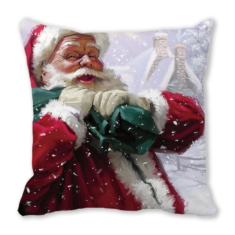 Festive Santa Pillow Covers for Couch Sofa Christmas Home Decor|Home Decor & Pillows