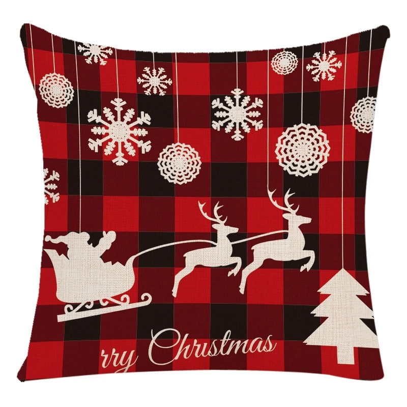Cozy Letter Snowman and Elk Pattern Chemical Fiber Pillow Covers|Home Decor Pillows