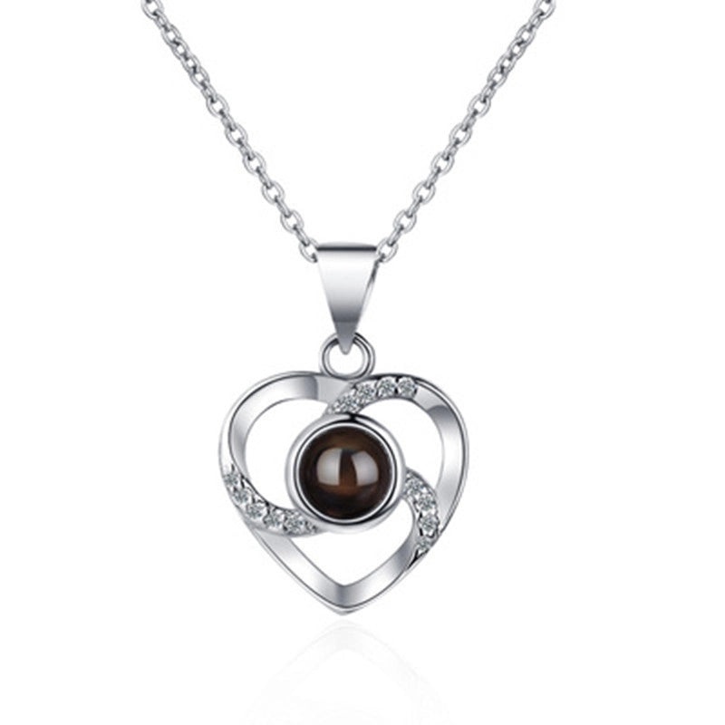 Sterling Silver Heart Gemstone Pendant Necklace | Jewelry & Accessories