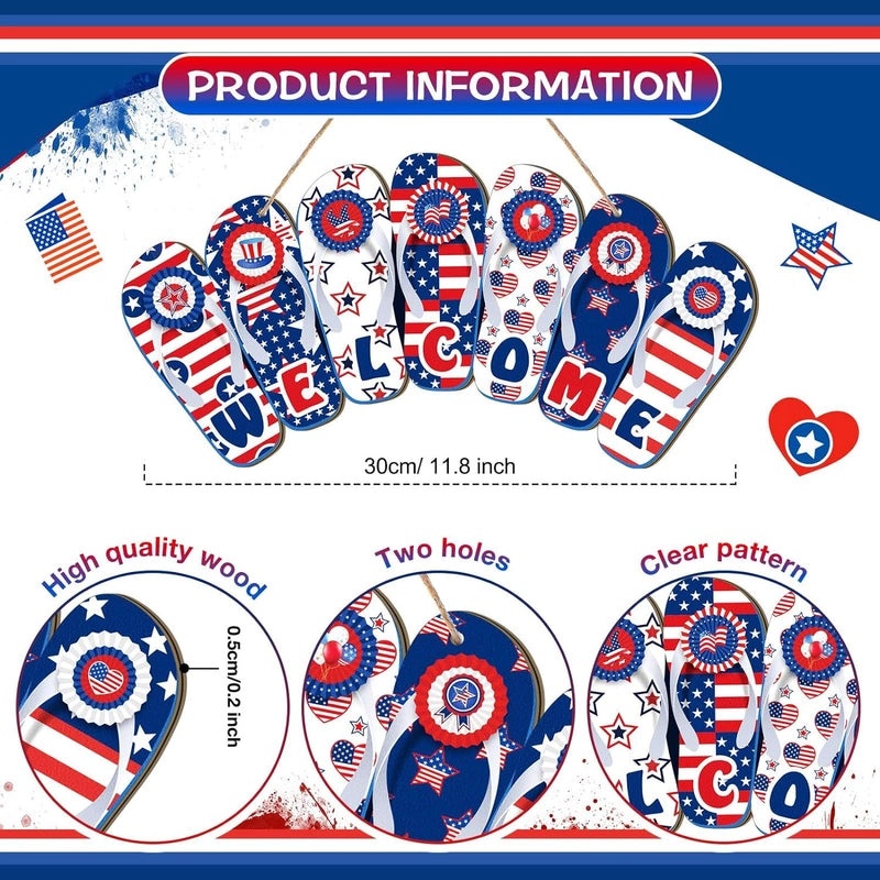 Retro American Flag Wooden Decor for Independence Day|Home Decor