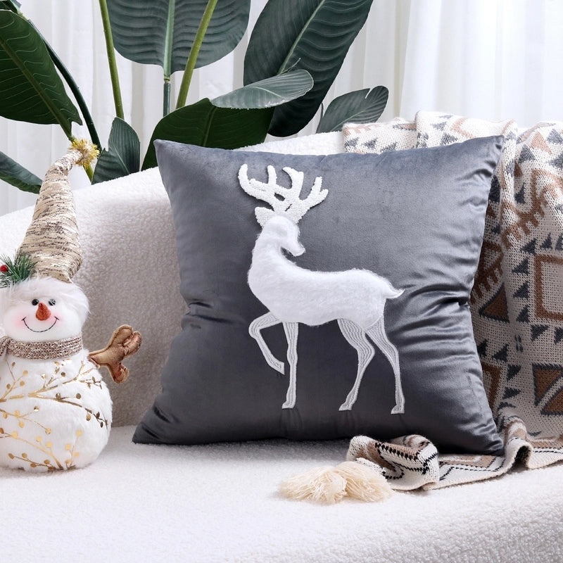 Christmas Tree and Reindeer Plush Pillow Covers|Home Decor Pillows
